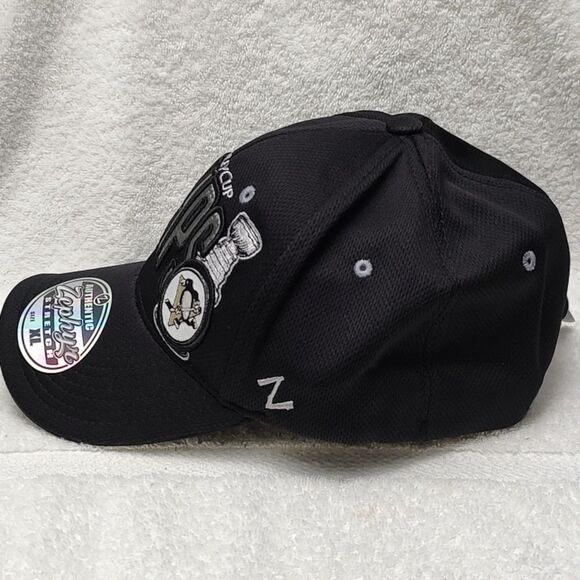 Zephyr Pittsburgh Penguins 2016 Champs XL Stretchfit Hat - New - Picture 3 of 8